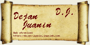 Dejan Juanin vizit kartica